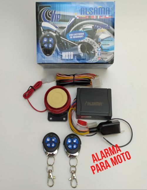 Alarma para Moto Alsama MA201 con todas sus piezas