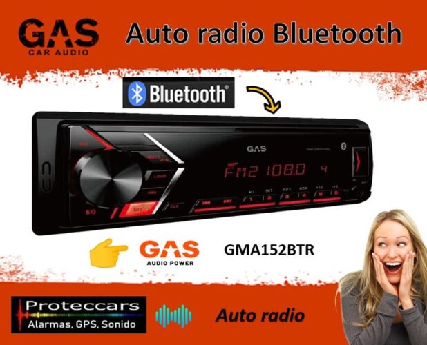 Auto-radio-bluetooth-GAS-Car-Audio-modelo-GMA12BTR